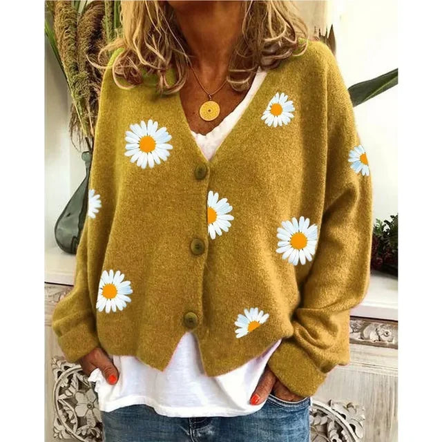 Althea™ | Cardigan décontracté en crochet à fleurs