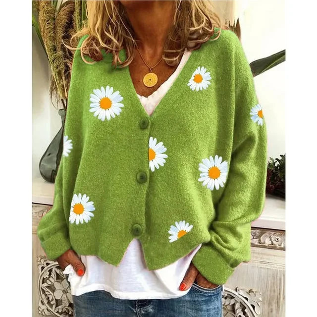 Althea™ | Cardigan décontracté en crochet à fleurs